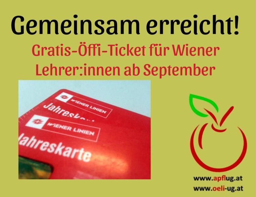 Endlich das Gratis-Öffi-Ticket für Lehrer:innen und Freifahrt für Schüler:innen bei Klassenausflügen.